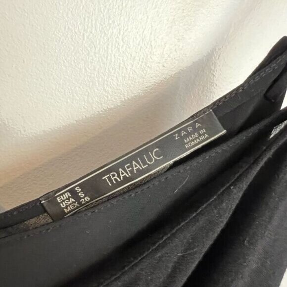 Zara Womens TRF Black Ribbed Jumpsuit Sleeveless Size Small Pockets One Piece - Picture 5 of 11